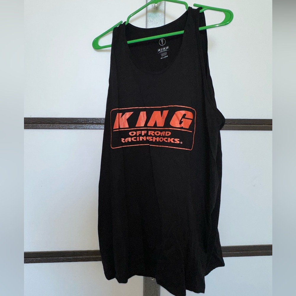Black Tank Top with Orange King Off Road Racing Shocks Logo
